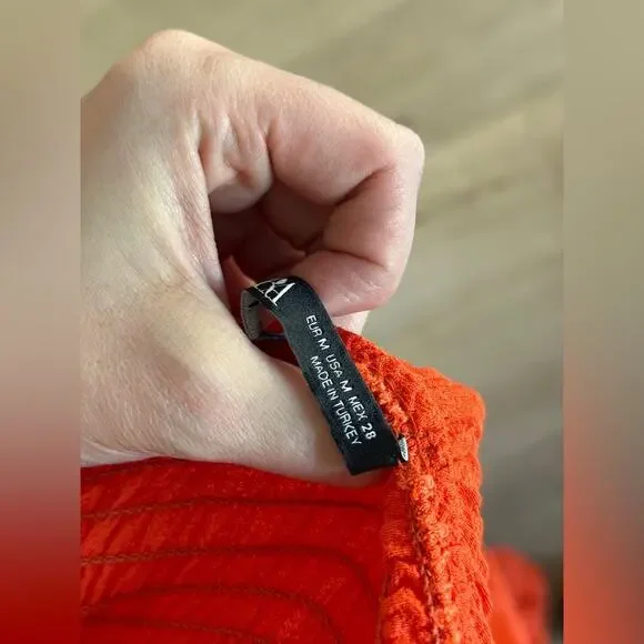 Orange strappy summer dress, size M. Fits up to a large. - Picture 5 of 7